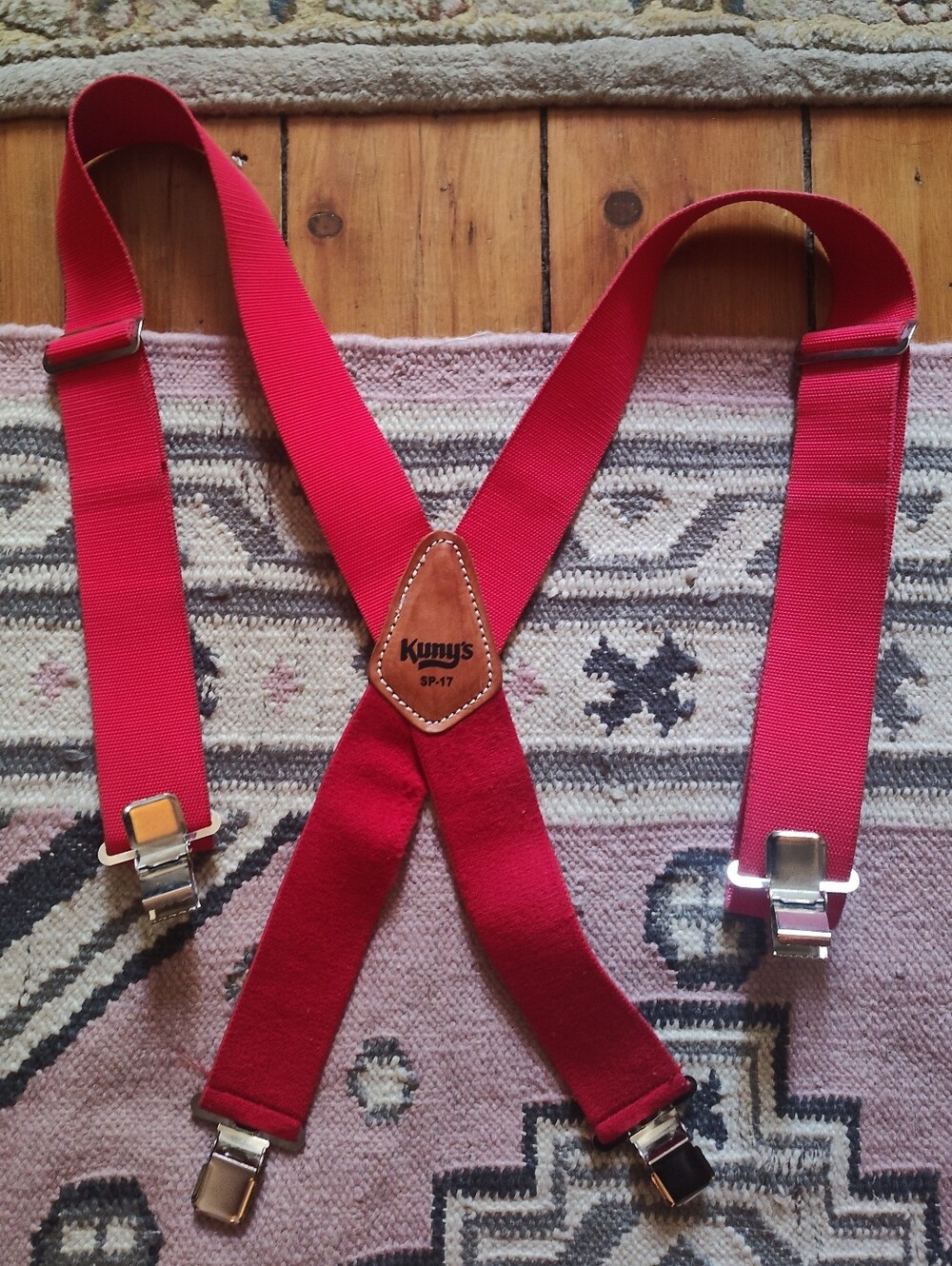Kuny's SP-17 Red Men's Suspenders Braces